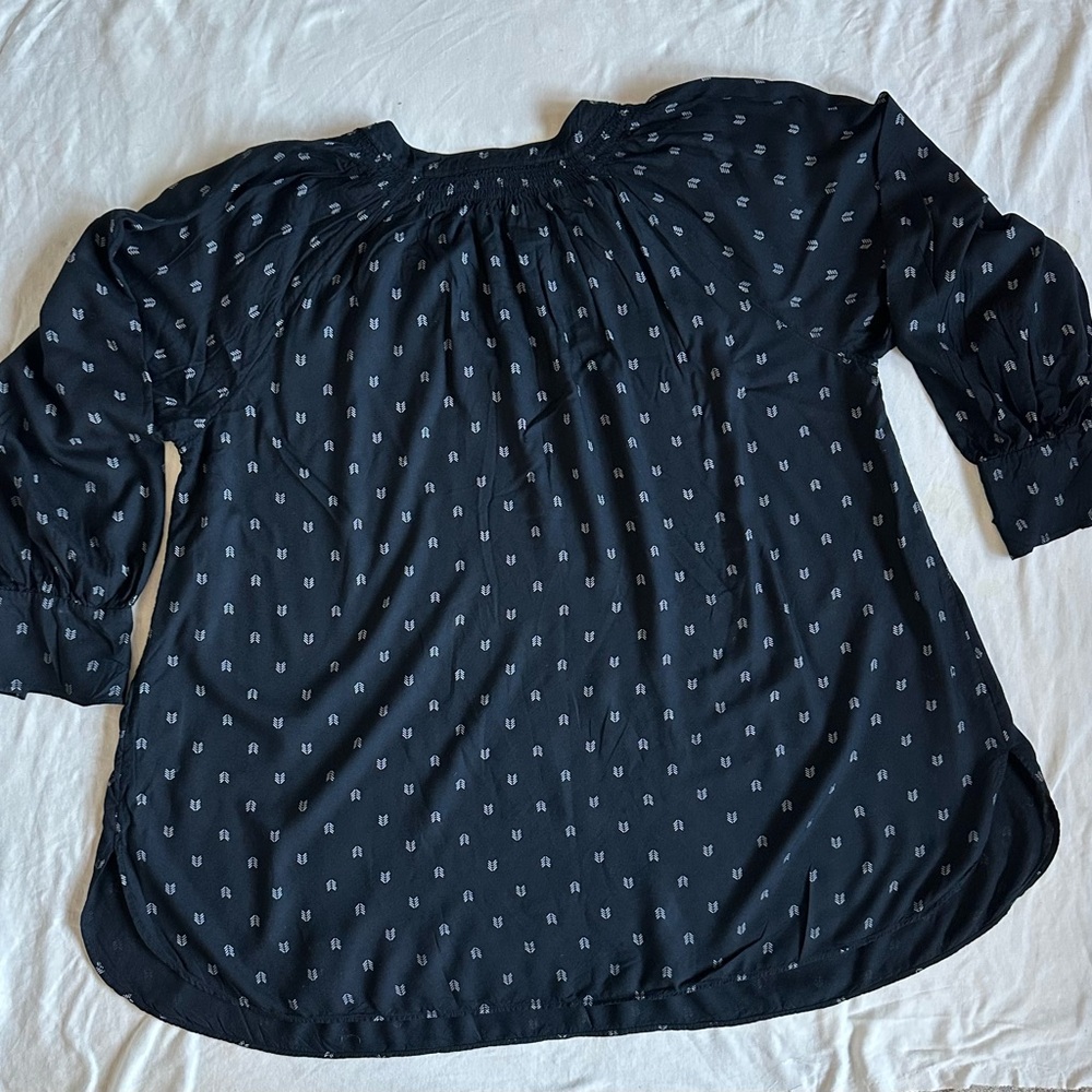 Ingrid & Isabel Black Printed Maternity Top Large - Picture 8 of 14